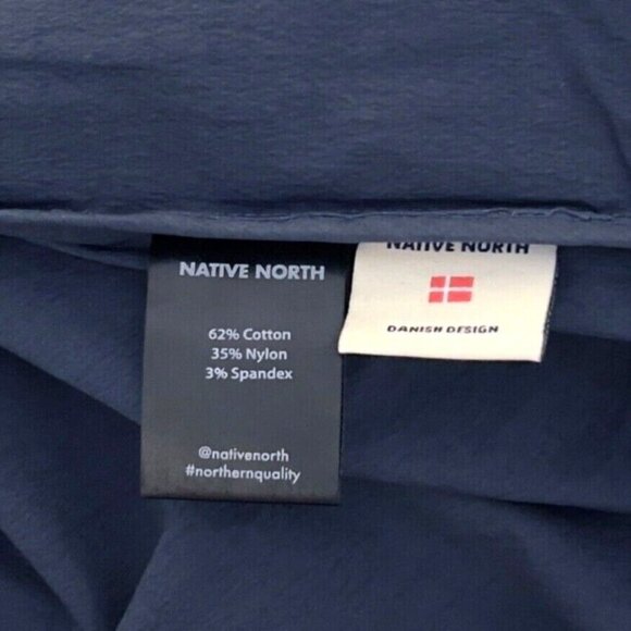 NATIVE NORTH Mens Hooded Paper Jacket Size Large NWT Navy 0180 - Picture 4 of 6